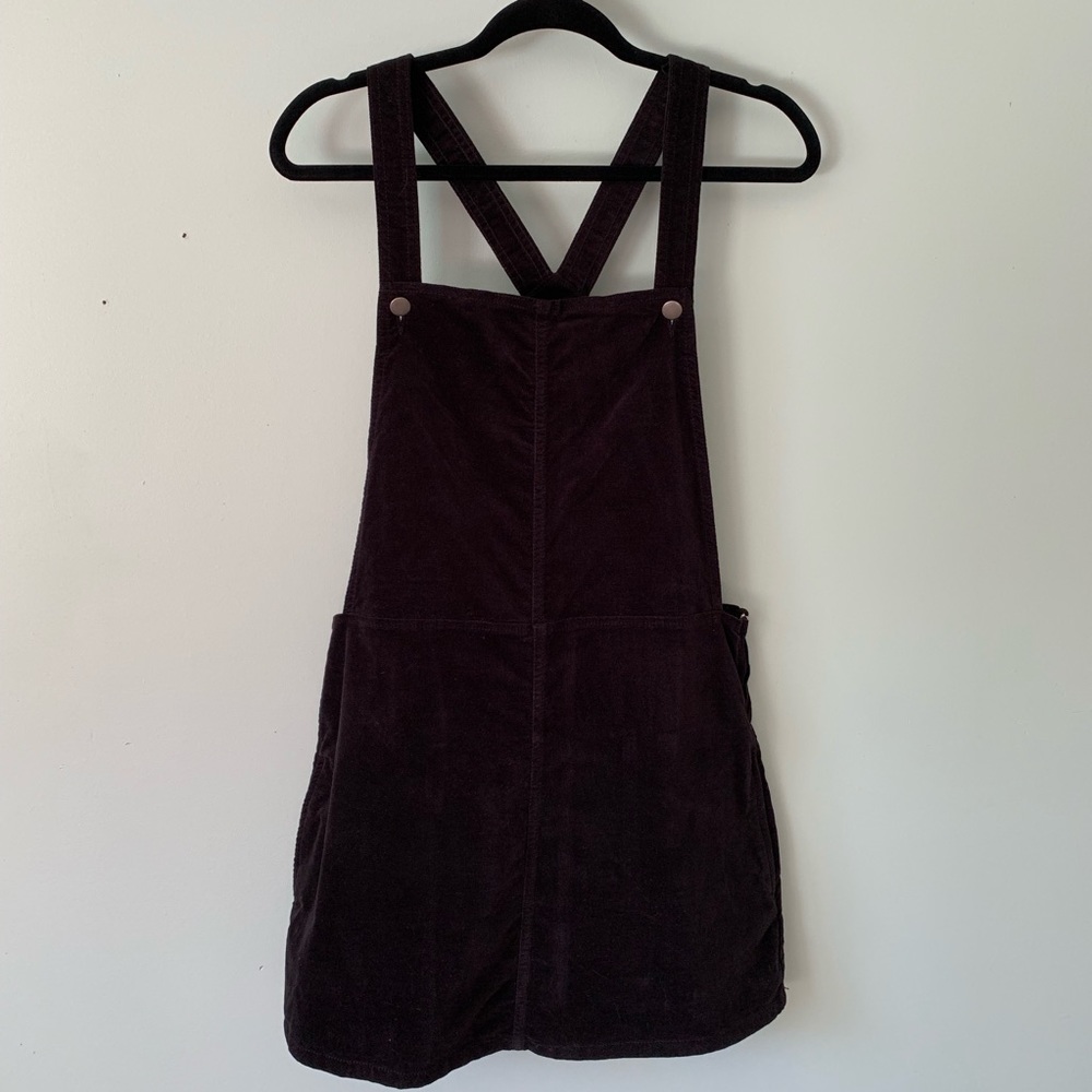 ABOUND Black Velvet Overall Dress